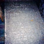 Piatra de mormânt a bunicii lui Mihai Eminescu, aflată în biserică Piatra de mormânt a bunicii lui Mihai Eminescu, aflată în biserică